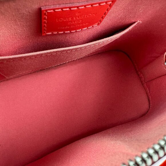 Auth LOUIS VUITTON Vernis Rayur Alma BB Handbag Shoulder Bag Poppy petal - z4115 - Picture 5 of 16